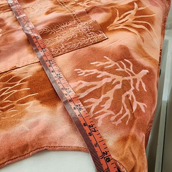 Vtg SCRUBS Coral Reef Print V-Neck Nurse Top Size XL 100% Cotton Medical Uniform - Picture 5 of 9